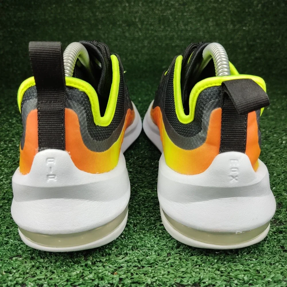 Nike Sneakers Kids 6.5Y Black Air Max Axis AV7590-001 Volt Orange Athletic Shoes
